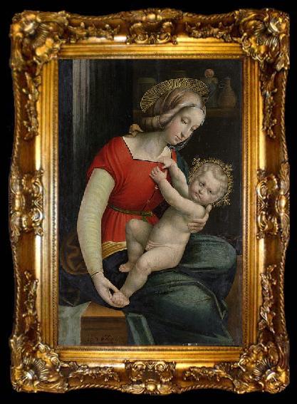 framed  Defendente Ferrari Madonna and Child, ta009-2